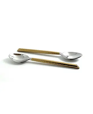 Money Back Guarantee Golden Cut Hammered Dessert Teaspoons - Set of 6