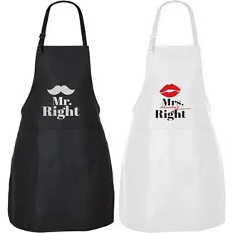 Funny Aprons for Men, Women & Couples 2-Pc. Factory Price