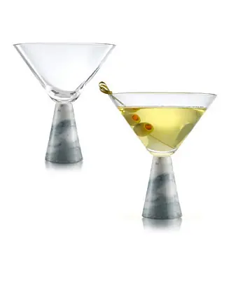 Special Discount Marble Martini Glasses, Set of 2, 9 Oz