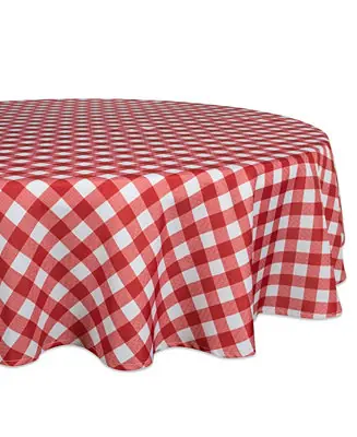 Seasonal Sale Check Outdoor Tablecloth with Zipper 60" Round