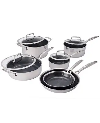 J. A. Henckels Paradigm Ceramic Stainless Steel 10-Pc. Dual Performance Cookware Set Bargain