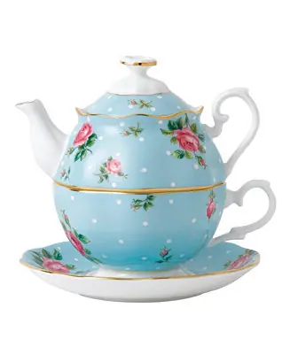 Warranty Included Polka Blue Tea For One Set