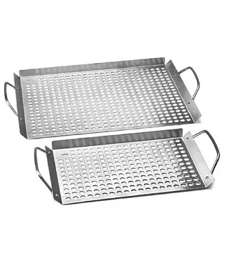 Place Order Stainless Steel 2-Piece Grill Grid Set