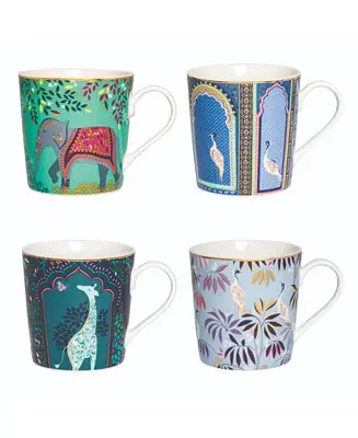 New Release Sara Miller India Assorted Mugs, Set of 4