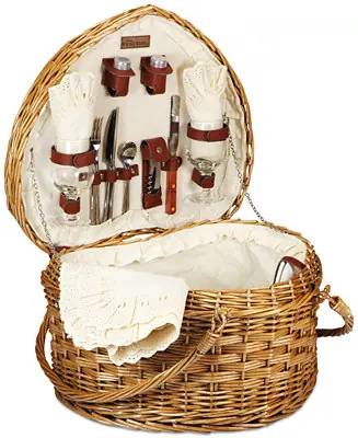 Free Delivery Heart Picnic Basket
