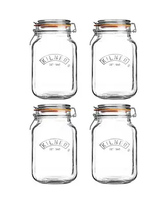 Square Clip Top Jar 51 oz, Set of 4 Trending