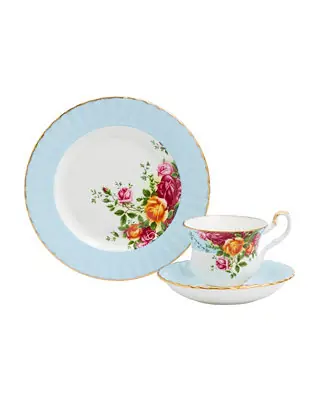 Wholesale Old Country Roses Aqua 3 Piece Set