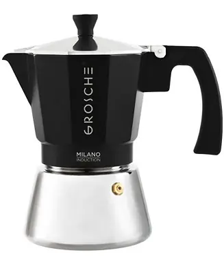 Money Back Guarantee Milano Induction Stovetop 6 Cup Espresso Maker Moka Pot