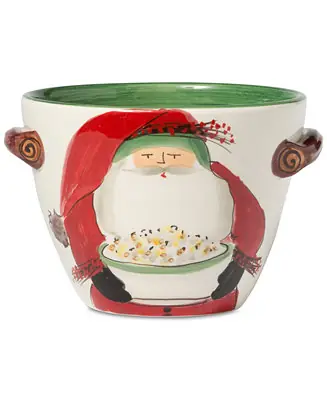 Old St. Nick Handled Deep Serving Bowl with Popcorn Buy Direct