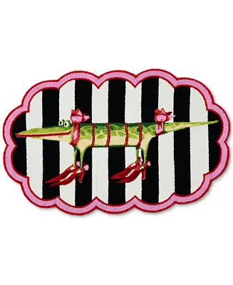 Patience Brewster Gloria Alligator 4' Scalloped Rug Low Price
