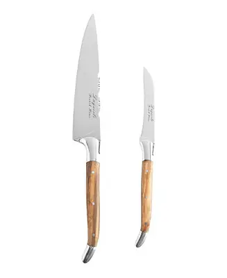 2-Piece Connoisseur Laguiole Vegetable Knife Set with Olive Wood Handles Hot Picks