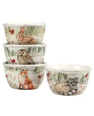 Top Rated Winter's Walk 4 Piece Ice Cream Bowl Set
