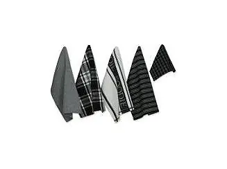 Everyday Collection Foodie Kitchen Set, Dishtowel Dishcloth, Black, 5 Piece Save Now