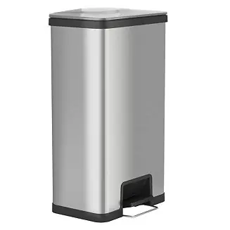 Viral 18 Gallon / 68 Liter AirStep Stainless Steel Kitchen Trash Can with Odor Filter
