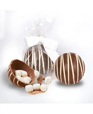 Holiday Hot Chocolate Bombs in Milk Chocolate, 6 Pieces High Quality