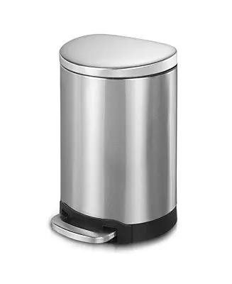 10.6 Gal./40 Liter Stainless Steel Semi-round Step-on Trash Can for Kitchen Bulk Order
