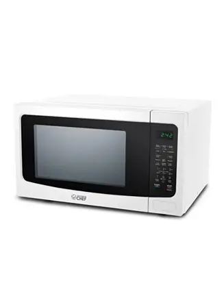 Bargain 1.6 Cubic Foot Microwave with 10 Power Levels, Push Button Child Safety Lock