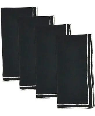 Special Offer Double Line Embroidered Linen Napkins, 20" x 20"