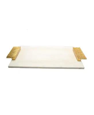 Marble Challah Tray with Embossed Handles Today Only
