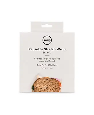 w&p Set of 3 Silicone Stretch Wrap Fast Shipping