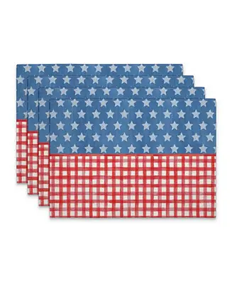 Old Glory Gingham Premier Fabric Placemats, Set of 4 Cheap