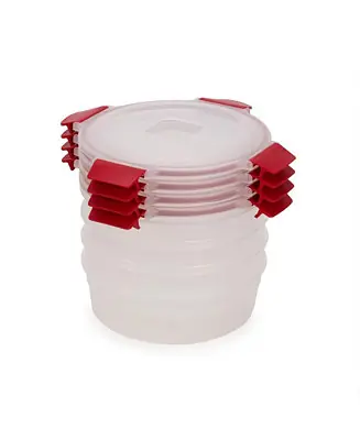 Nest Lock 8-Piece Round Food Storage Container Set Genuine