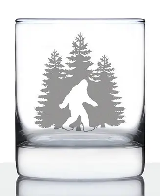 Bigfoot Sasquatch Gifts Whiskey Rocks Glass, 10 oz While Supplies Last