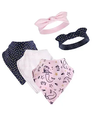One' Cotton Drool Bib and Cap/Headband Bundle Limited Offer