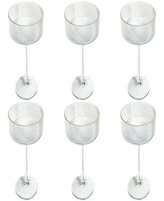 Sale Stax Optic Twist Coupe Glasses, Set of 6