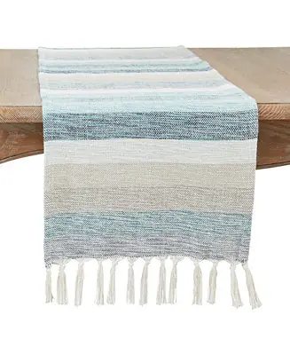 Flash Sale Fringed Stripe Table Runner, 16" x 108"