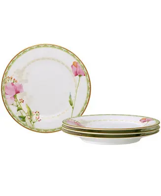 Poppy Place Set of 4 Bread & Butter/Appetizer Plates, 6.25" Fresh Stock