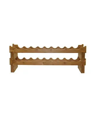 Markdown 18-Bottle Stackable Bamboo Wine Rack