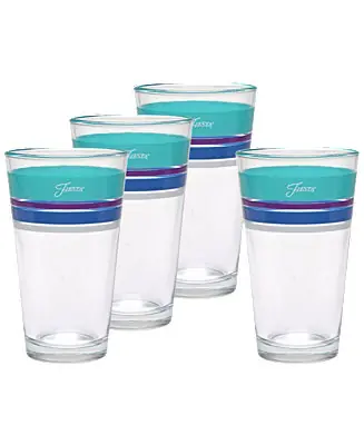 Coastal Edgeline Tapered Cooler Glasses, Set of 4 Money Back Guarantee