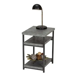Crafted Slate Faux Concrete Low Side Table