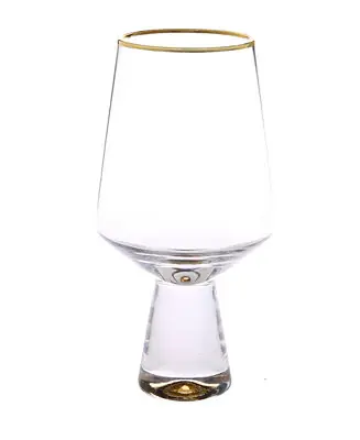 Special Discount Set of 6 Water Glasses with Base and Rim