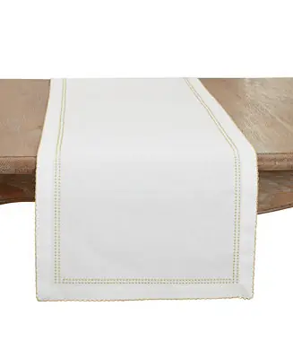 Fresh Stock Detailed Edge Embroidery Table Runner, 16"x72"