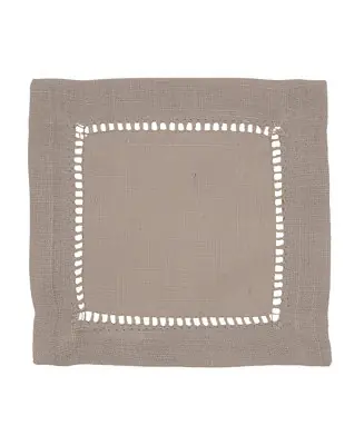 Last Chance Hemstitched Border Cocktail Napkin Set of 12