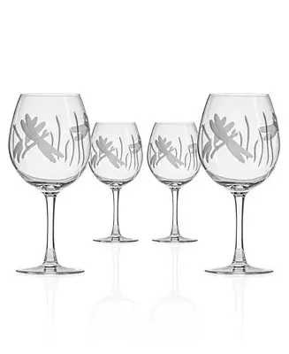 Genuine Dragonfly Balloon Red Wine Glass 18oz - Set of 4 Glasses