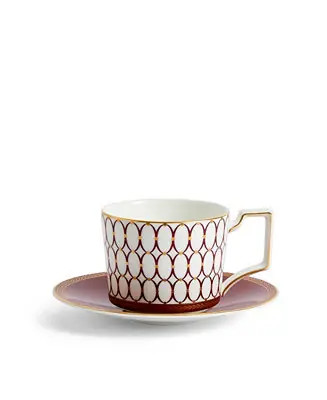 Renaissance Red China Teacup and Saucer Reduced Price