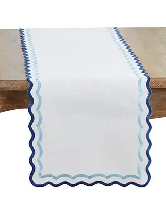 Free Delivery Scalloped Border Table Runner, 16" x 72"