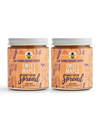 Sweet Maple Honey Cream Spread Set of 2 Free Shipping