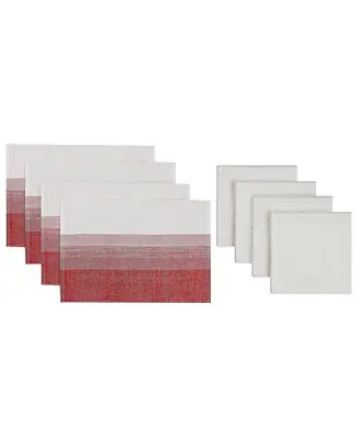 Ombre Ivy Polyester 8 Piece Placemats/Napkins Set Wholesale