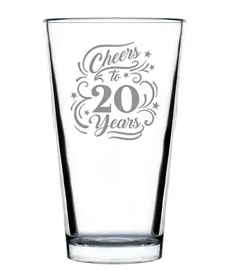 Cheers to 20 Years Pint Glass Buy Online
