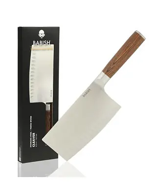 Authentic 6.5-Inch Forged Cleaver Knife withWood Handle – High-Carbon 1.4116 German Steel Full Tang Kitchen Knife for Heavy-Duty Chopping and Slicing