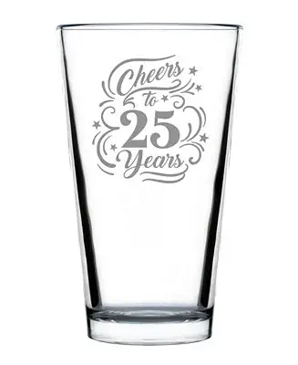 Cheers to 25 Years Pint Glass Warranty Included