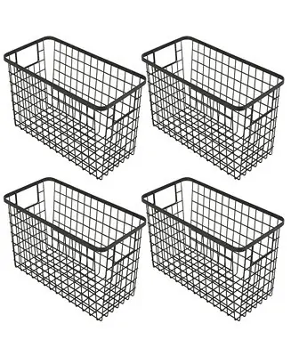 Nestable 6" x 12" x 6" Basket Organizer with Handles, Set of 4 Must Have