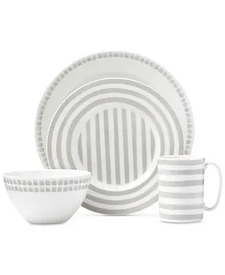 Charlotte Street North Grey Collection 4-Piece Place Setting Big Sale