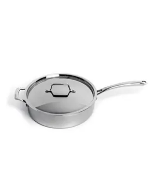 Warranty Included Professional Tri-Ply 18/10 Stainless Steel 11" Saute Pan with SS Lid, 4.6qt.