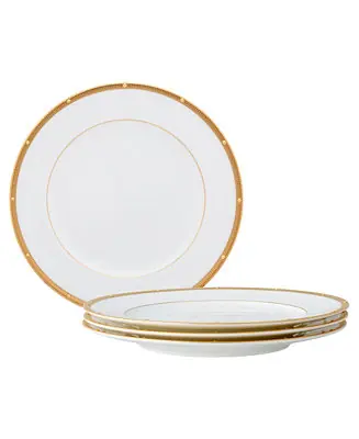 Rochelle Gold Set of 4 Bread & Butter/Appetizer Plates, 6.50" Direct From Factory