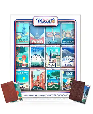 Mini Chocolate Bars Gift Box, 3.5 oz. Modern